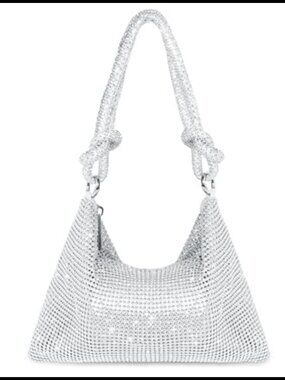 Rhinestone Evening Clutch Sparkly Handbag Fits Phone Wallet Party Wedding